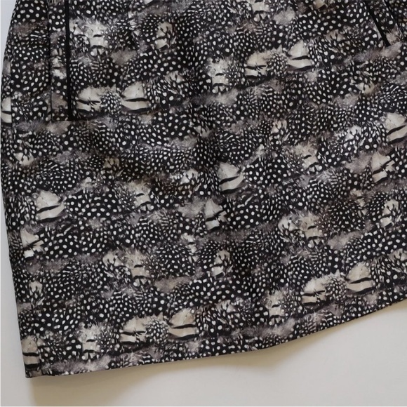 J. CREW Size 0 Black Brown & White Feather Print Skirt Career - Picture 7 of 11